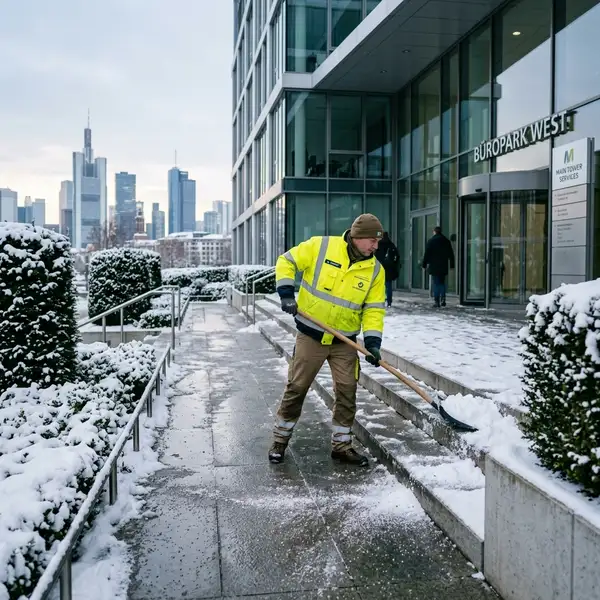 Winterdienst Bürogebäude Frankfurt